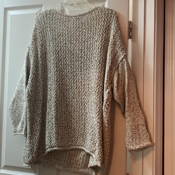 Cream w silver and brown threads, like heathered stitching. - Picture 3 of 3